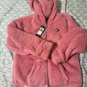 Tommy Hilfiger Pink Sherpa Kids Jacket